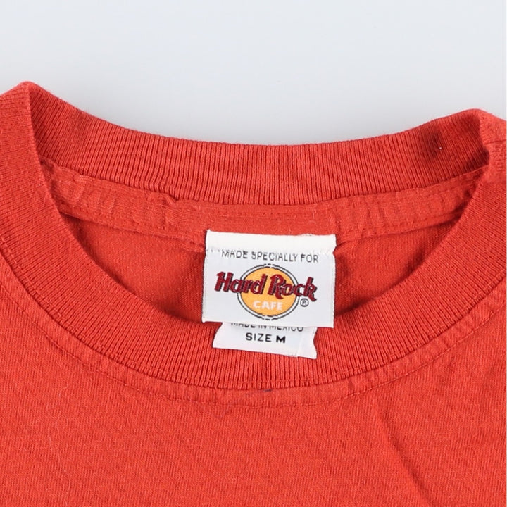 HARD ROCK CAFE Hard Rock Cafe Advertising T-shirt Men's M size cotton orange type Vintage Second Hand