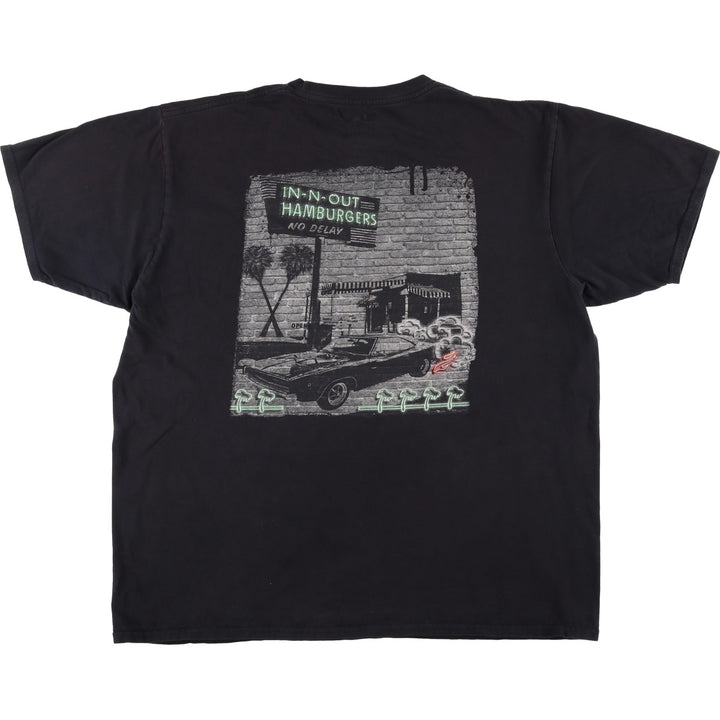 IN-N-OUT BURGER In-N-Out Burger Advertising T-shirt Made in USA Men's XL size cotton black type Vintage Second Hand