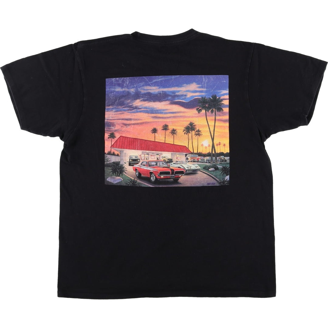 IN-N-OUT BURGER In-N-Out Burger Advertising T-shirt Made in USA Men's L size cotton black type Vintage Second Hand