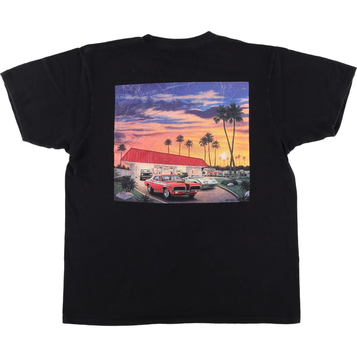 IN-N-OUT BURGER In-N-Out Burger Advertising T-shirt Made in USA Men's L size cotton black type Vintage Second Hand