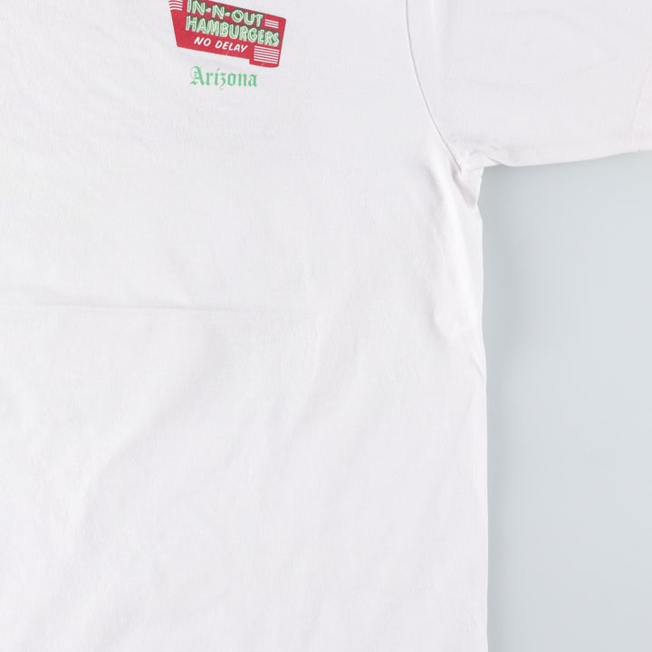 IN-N-OUT BURGER In-N-Out Burger Advertising T-shirt Made in USA Men's XL size cotton white type Vintage Second Hand
