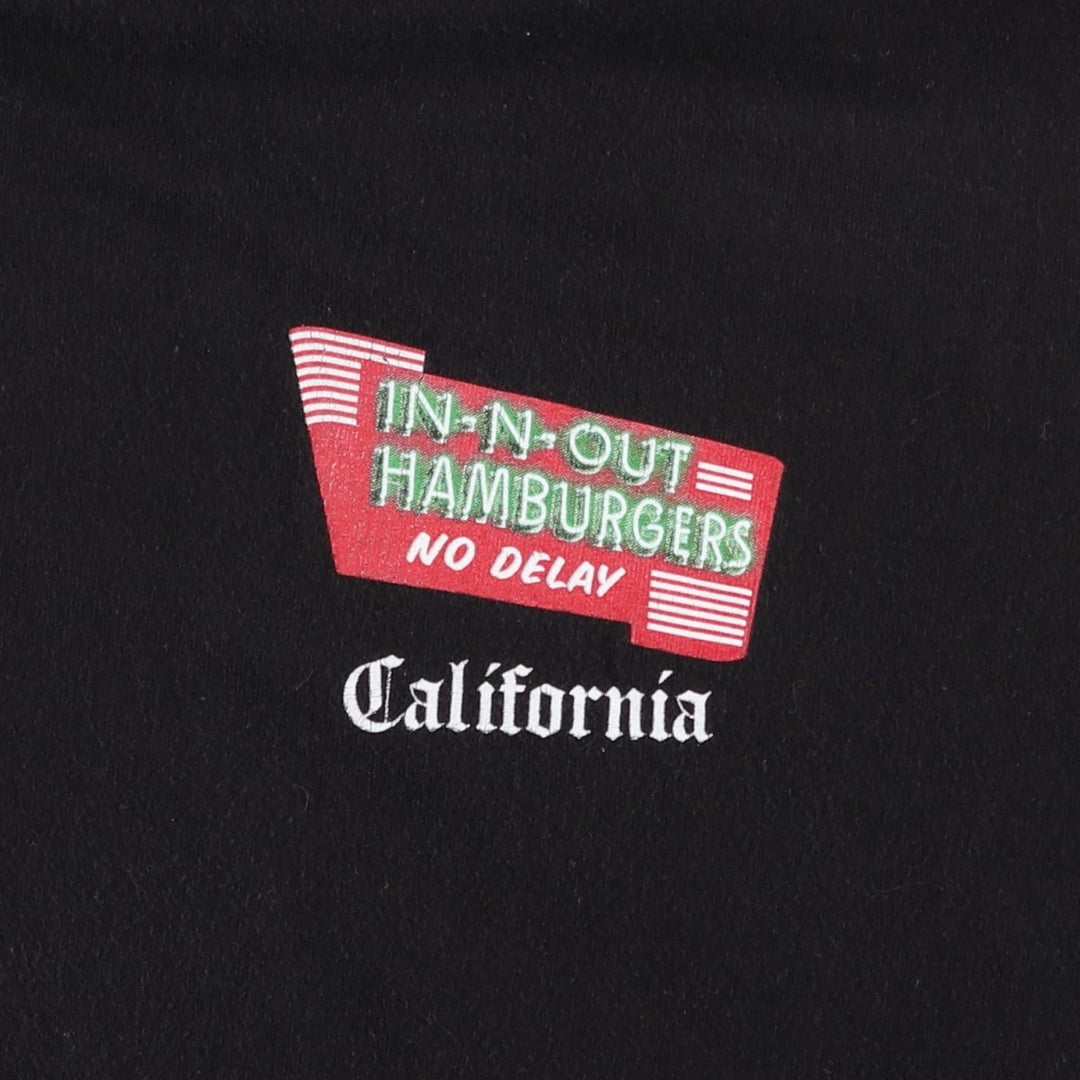 IN-N-OUT BURGER In-N-Out Burger Advertising T-shirt Made in USA Men's XL size cotton black type Vintage Second Hand