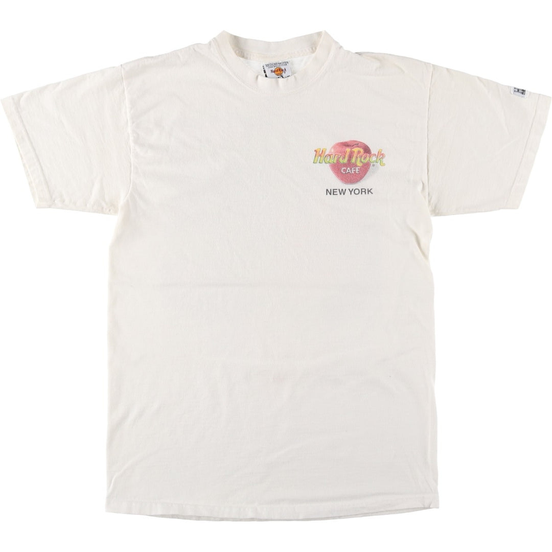 90'S HARD ROCK CAFE Hard Rock Cafe Advertising T-shirt Men's M size Vintage cotton white type Vintage Second Hand