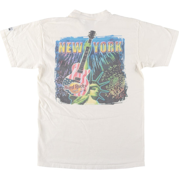 90'S HARD ROCK CAFE Hard Rock Cafe Advertising T-shirt Men's M size Vintage cotton white type Vintage Second Hand