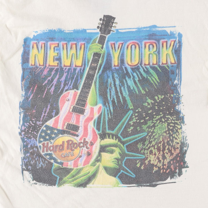 90'S HARD ROCK CAFE Hard Rock Cafe Advertising T-shirt Men's M size Vintage cotton white type Vintage Second Hand