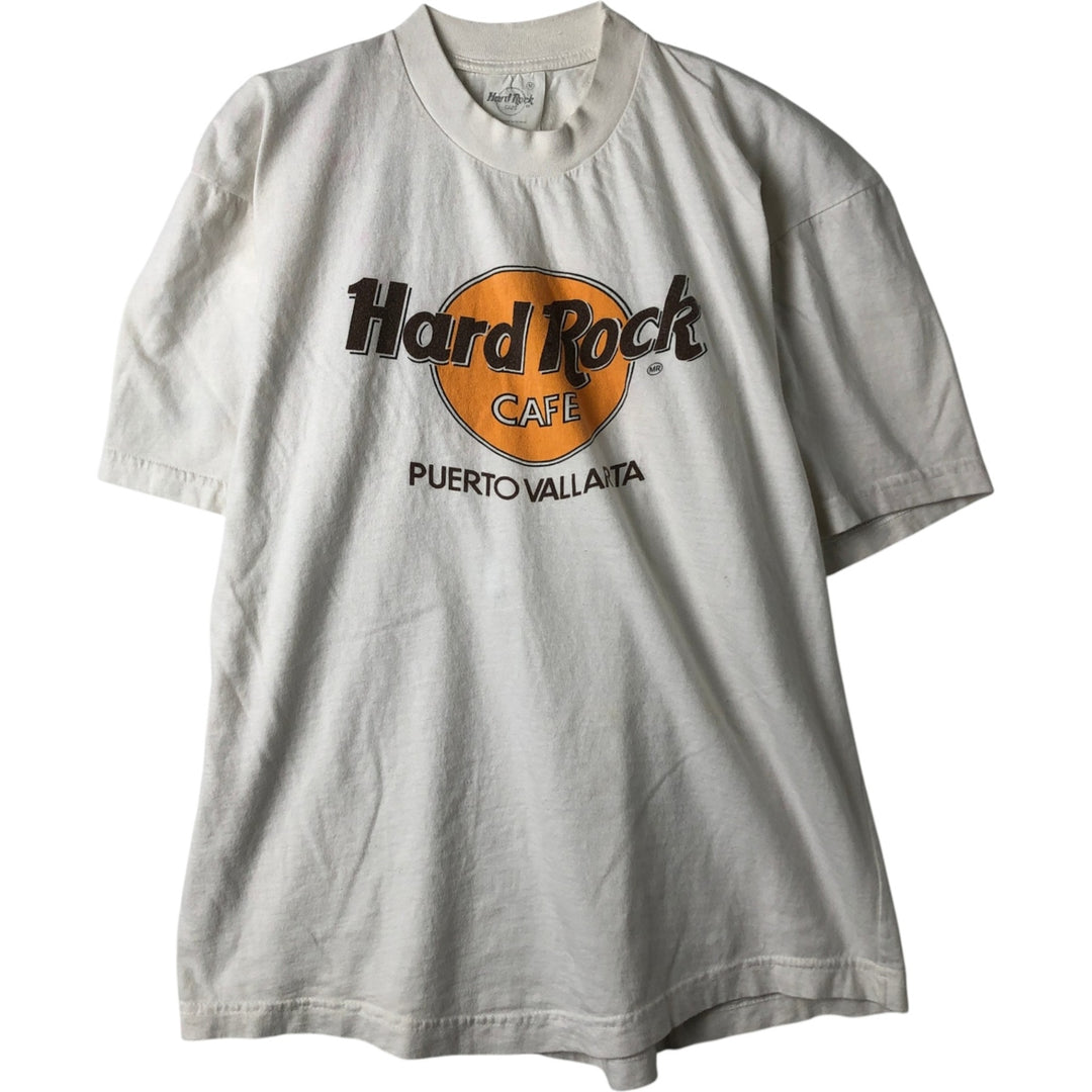 HARD ROCK CAFE Hard Rock Cafe Advertising T-shirt Men's M size cotton white type Vintage Second Hand