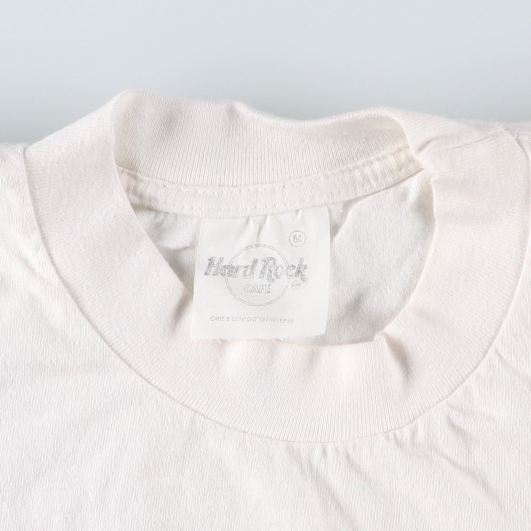 HARD ROCK CAFE Hard Rock Cafe Advertising T-shirt Men's M size cotton white type Vintage Second Hand