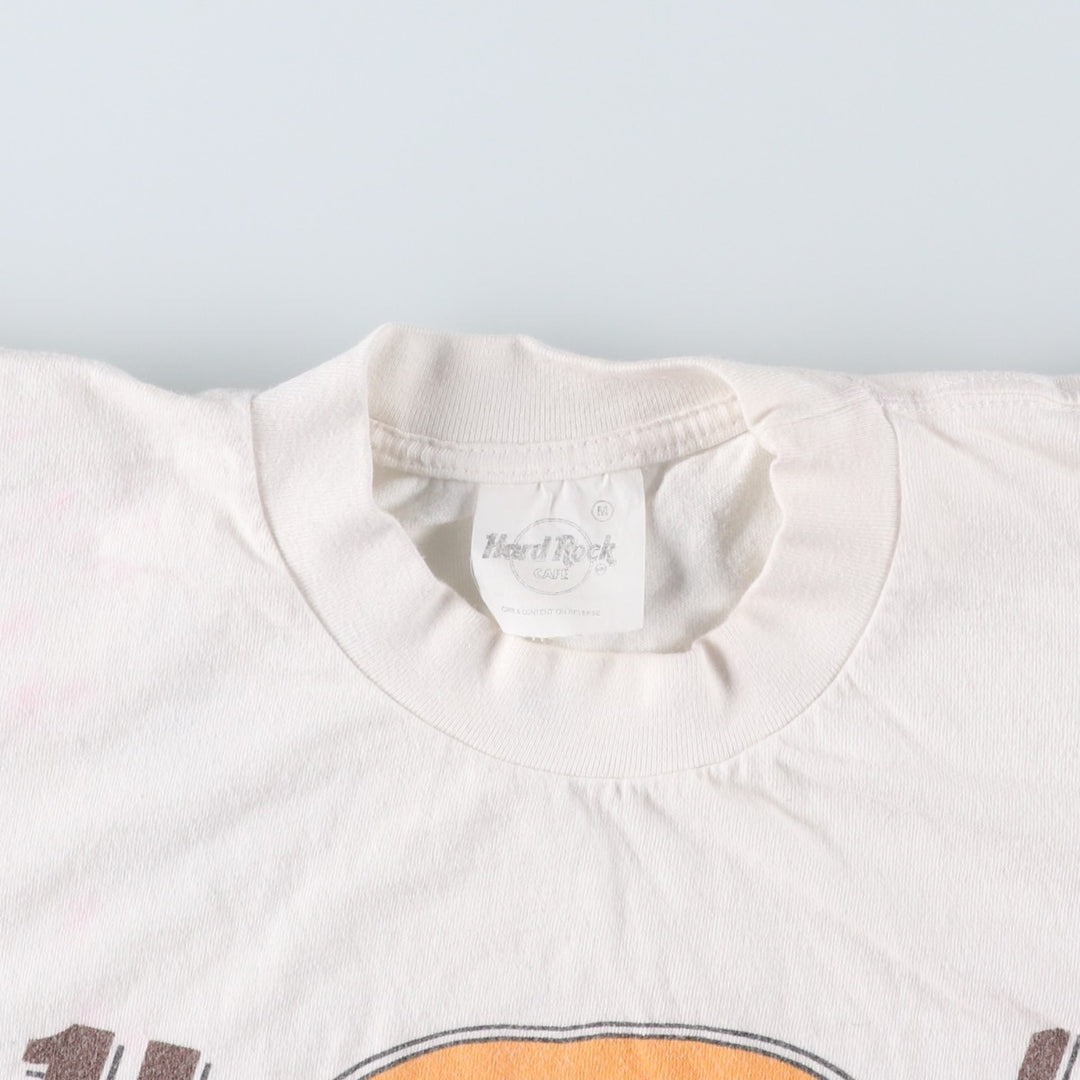 HARD ROCK CAFE Hard Rock Cafe Advertising T-shirt Men's M size cotton white type Vintage Second Hand