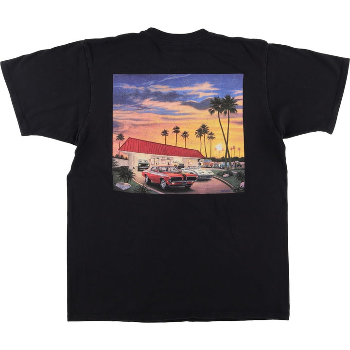 IN-N-OUT BURGER In-N-Out Burger Advertising T-shirt Made in USA Men's L size cotton black type Vintage Second Hand