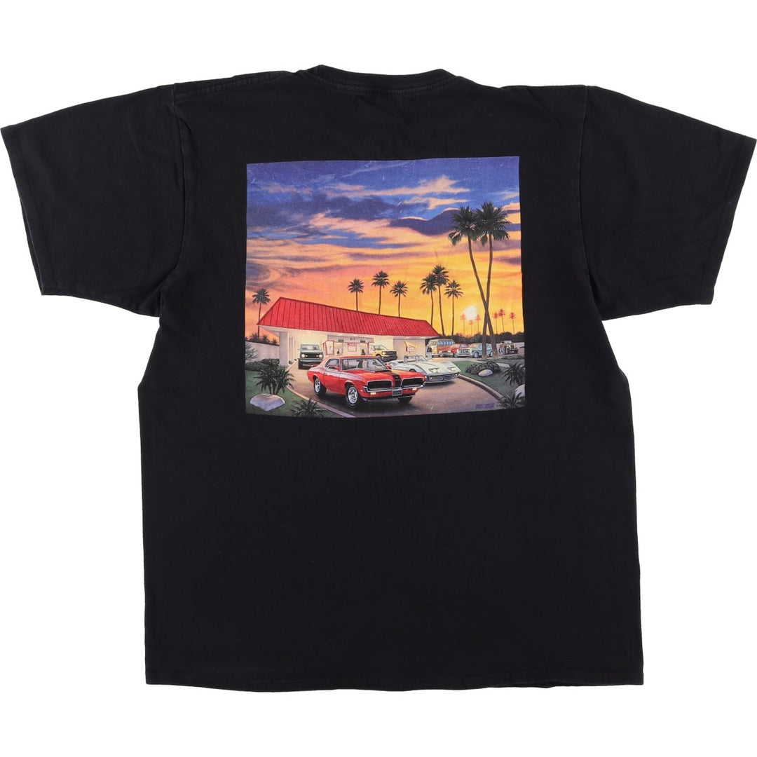 IN-N-OUT BURGER In-N-Out Burger Advertising T-shirt Made in USA Men's L size cotton black type Vintage Second Hand