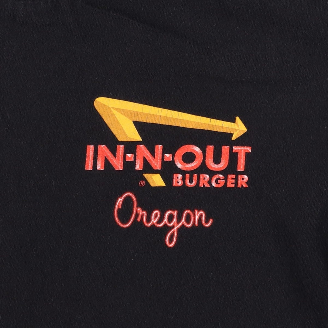 IN-N-OUT BURGER In-N-Out Burger Advertising T-shirt Made in USA Men's L size cotton black type Vintage Second Hand