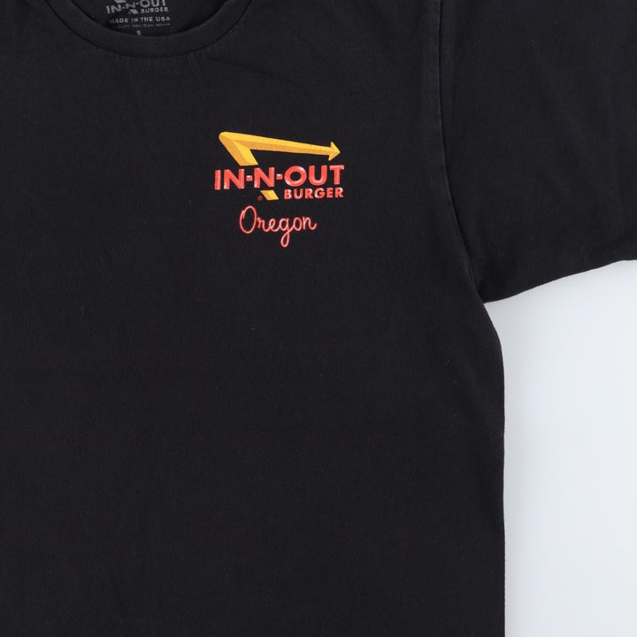 IN-N-OUT BURGER In-N-Out Burger Advertising T-shirt Made in USA Men's L size cotton black type Vintage Second Hand