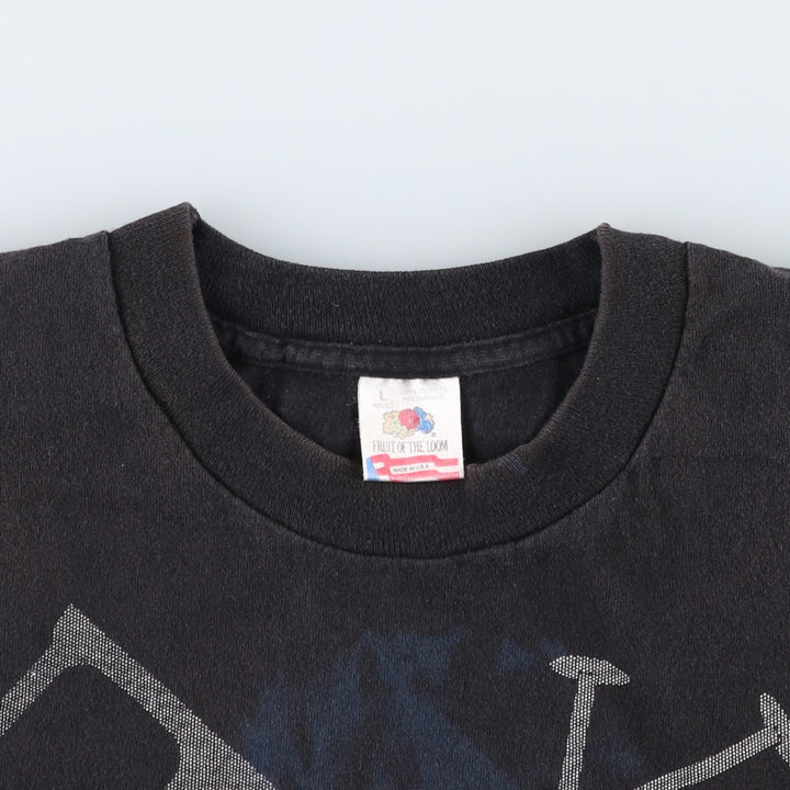 90'S Fruit of the Loom DO IT BEST advertising T-shirt, Made in USA, Men's size L equivalent, Vintage cotton black type Vintage Second Hand