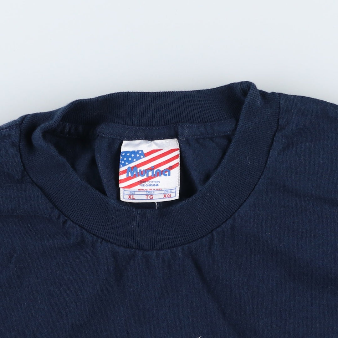 Murina The Boeing Company advertising T-shirt, made in the USA, men's size XL. cotton navy blue type Vintage Second Hand