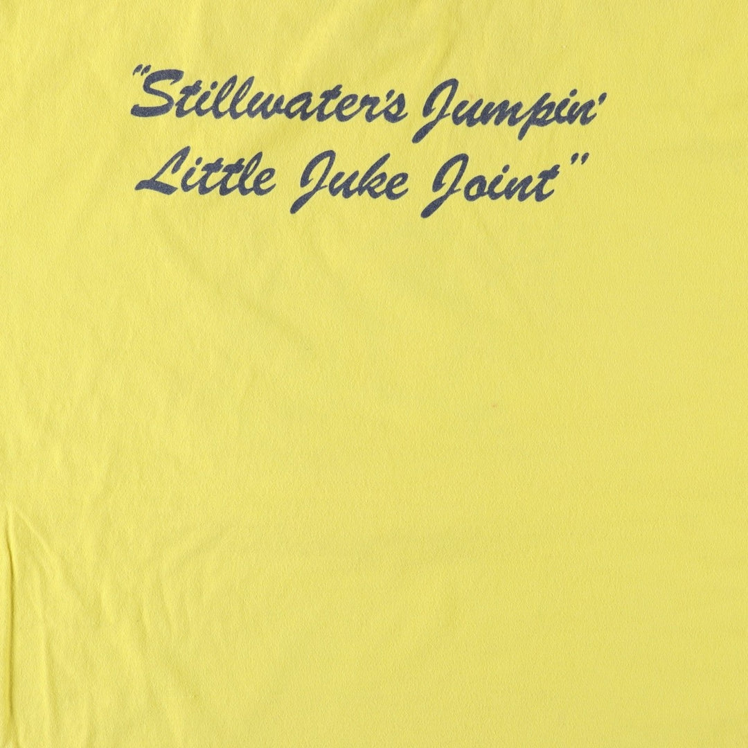 90'S Hanes ESKIMO JOE'S Advertising T-Shirt, Made in USA, Men's XXL equivalent, Vintage cotton yellow type Vintage Second Hand