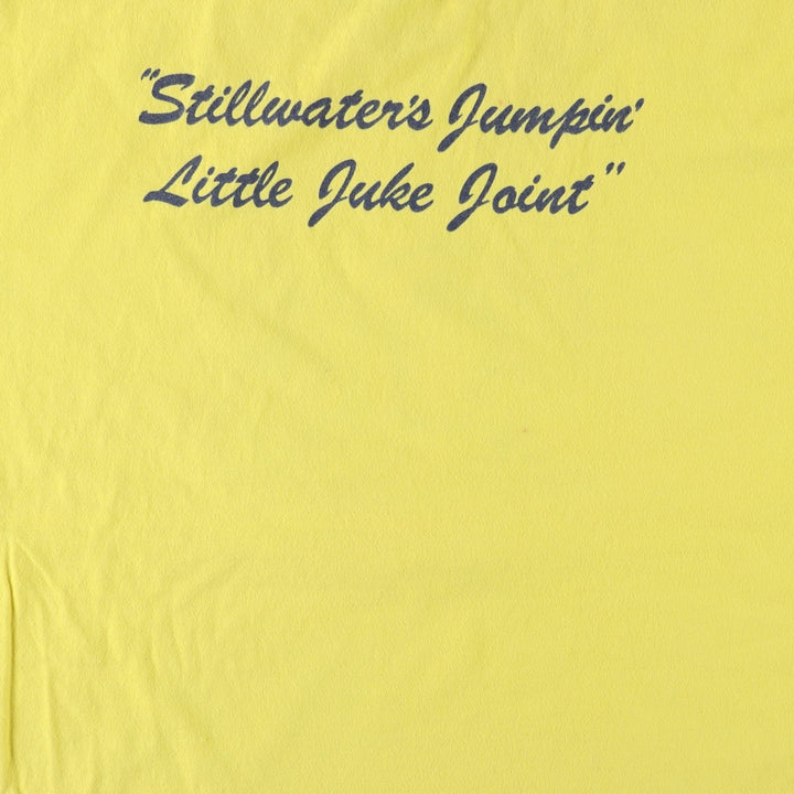 90'S Hanes ESKIMO JOE'S Advertising T-Shirt, Made in USA, Men's XXL equivalent, Vintage cotton yellow type Vintage Second Hand