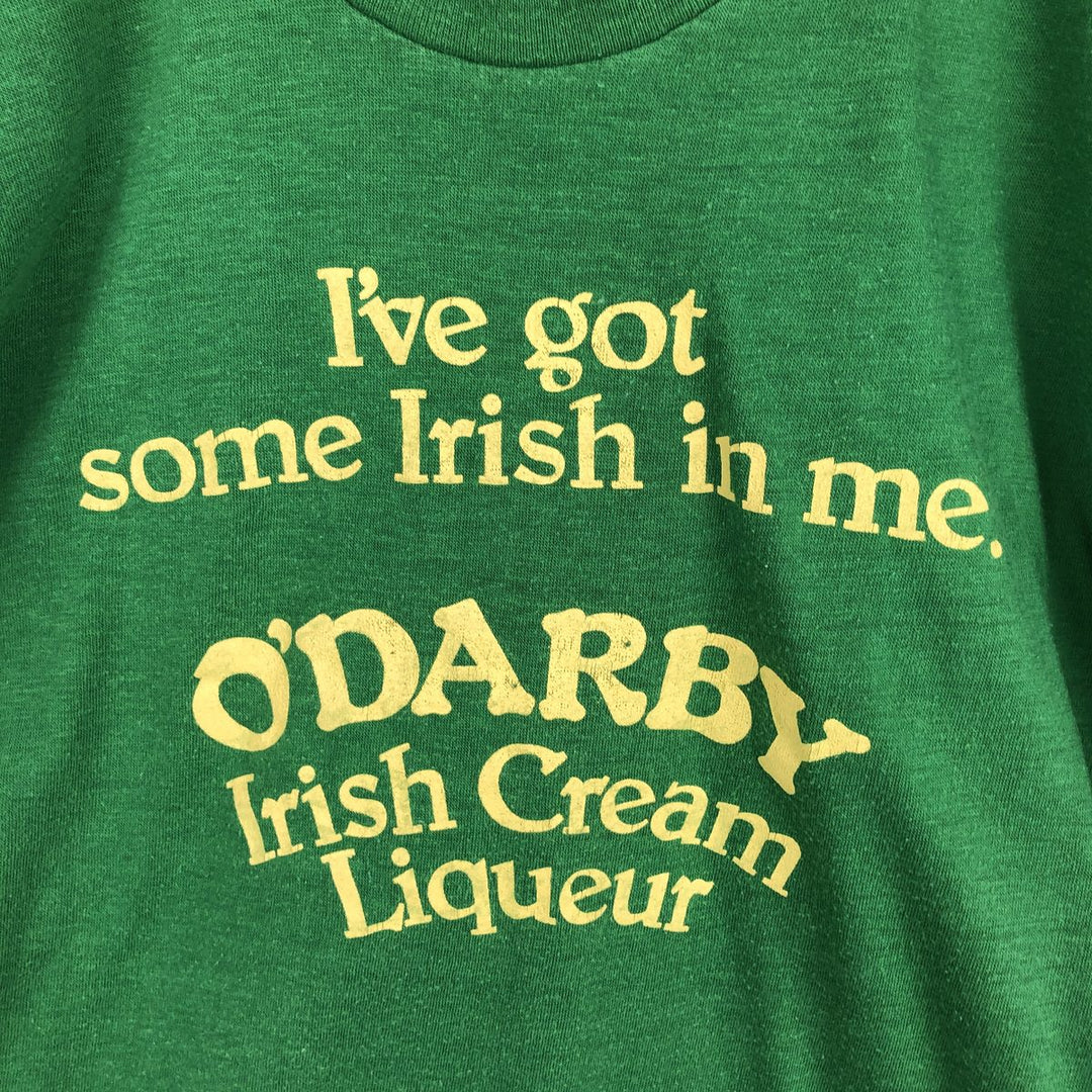 ~90'S 5050 Order Beads Irish Cream Liqueur Advertising T-Shirt, Made in USA, Men's Size M (Equivalent), Vintage polyester green type Vintage Second Hand