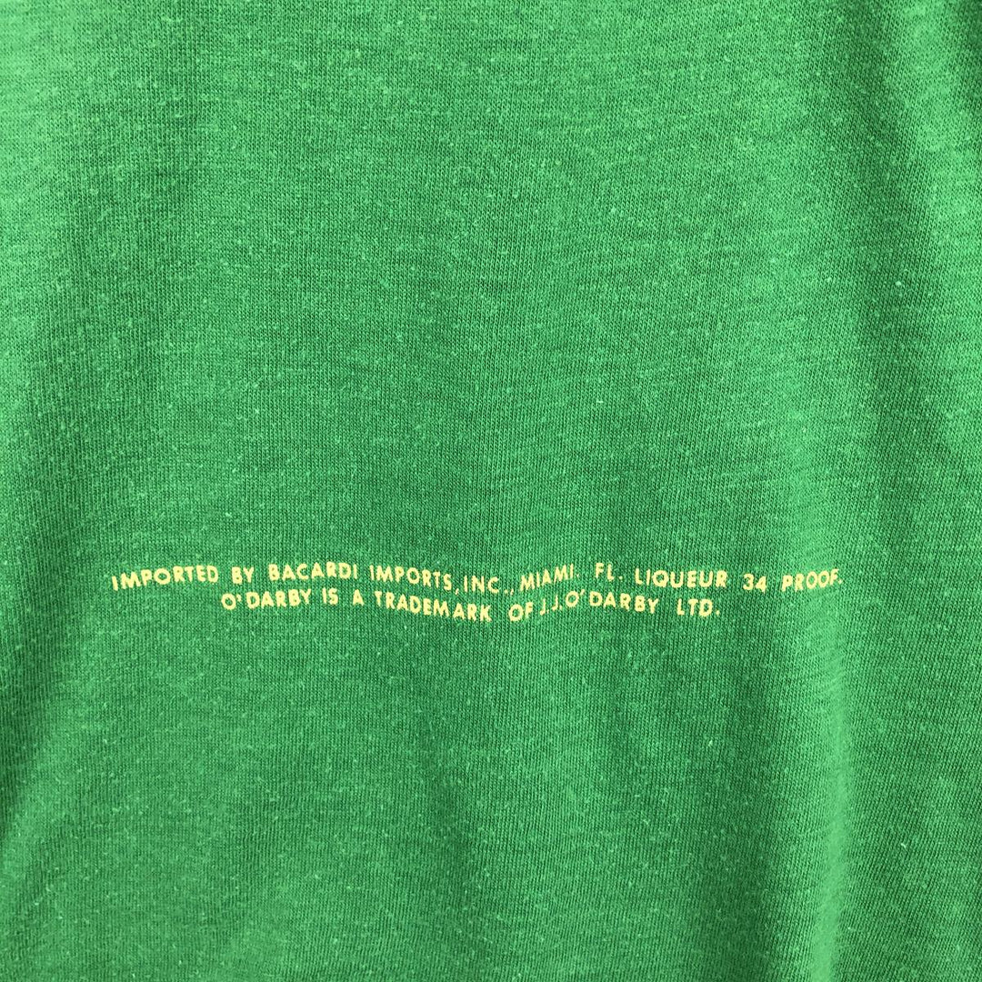~90'S 5050 Order Beads Irish Cream Liqueur Advertising T-Shirt, Made in USA, Men's Size M (Equivalent), Vintage polyester green type Vintage Second Hand