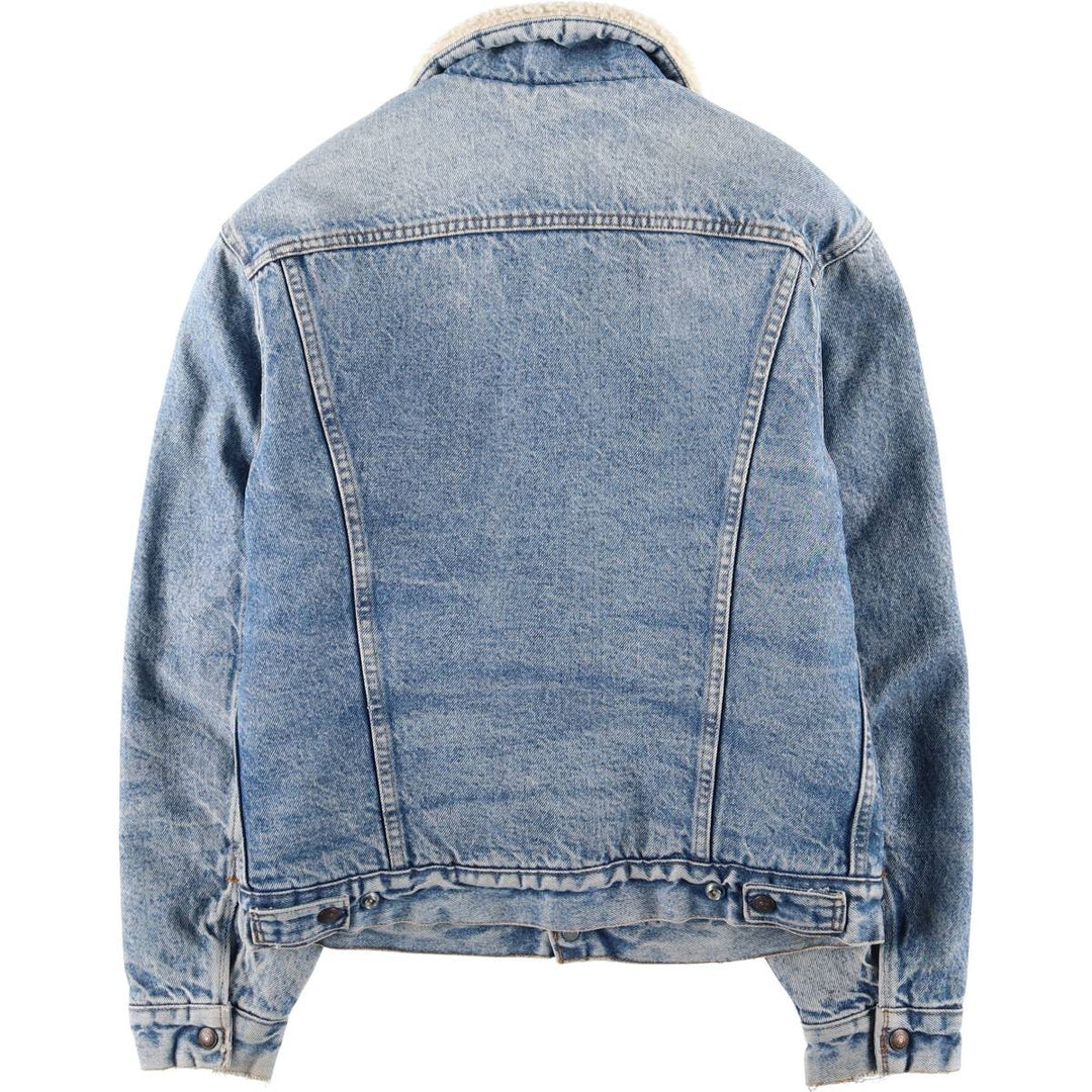 ~1990'S Levi's 70608-0216 Denim Boa Jacket, Made in USA, Men's Size M (Equivalent), Vintage cotton blue type Vintage Second Hand