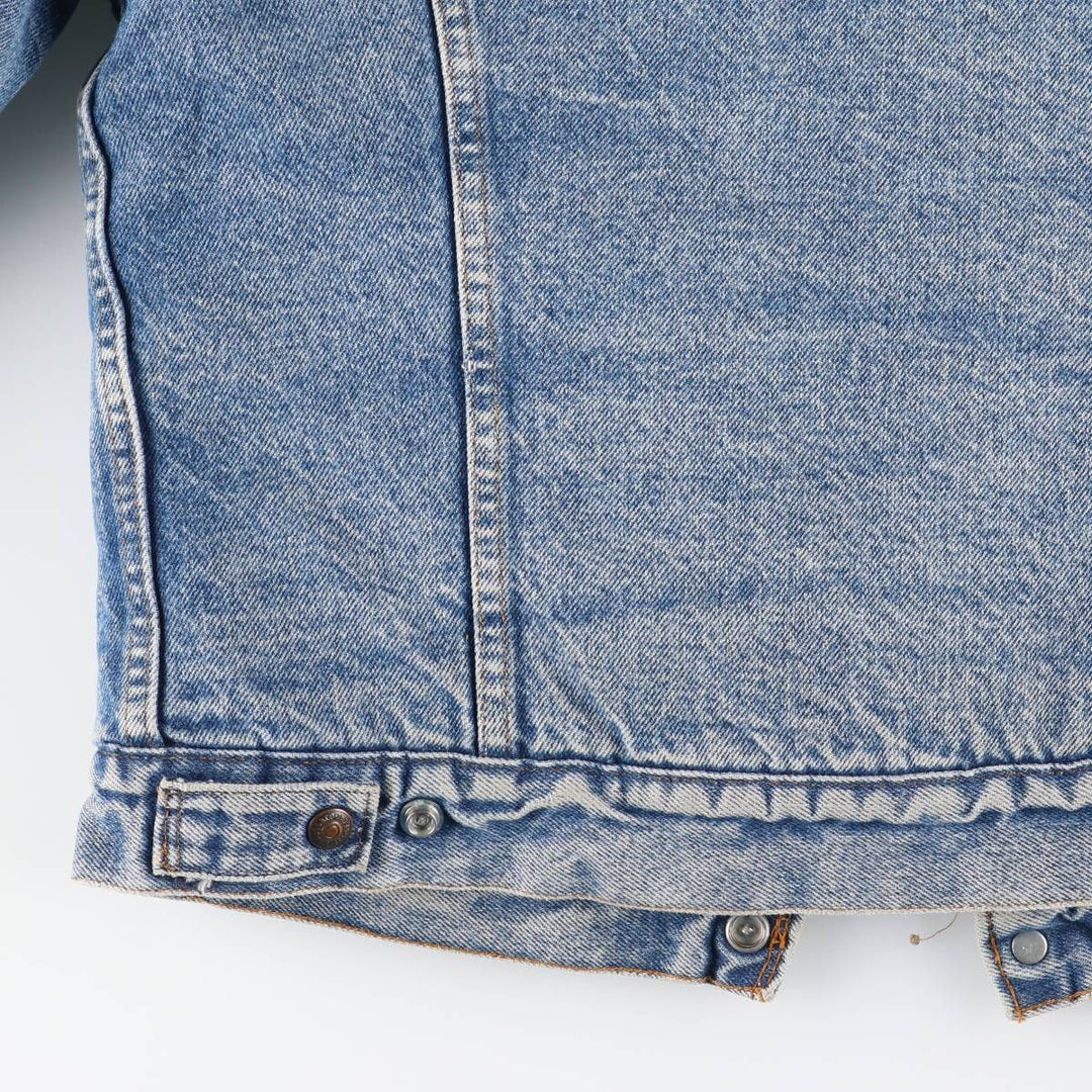 ~1990'S Levi's 70608-0216 Denim Boa Jacket, Made in USA, Men's Size M (Equivalent), Vintage cotton blue type Vintage Second Hand