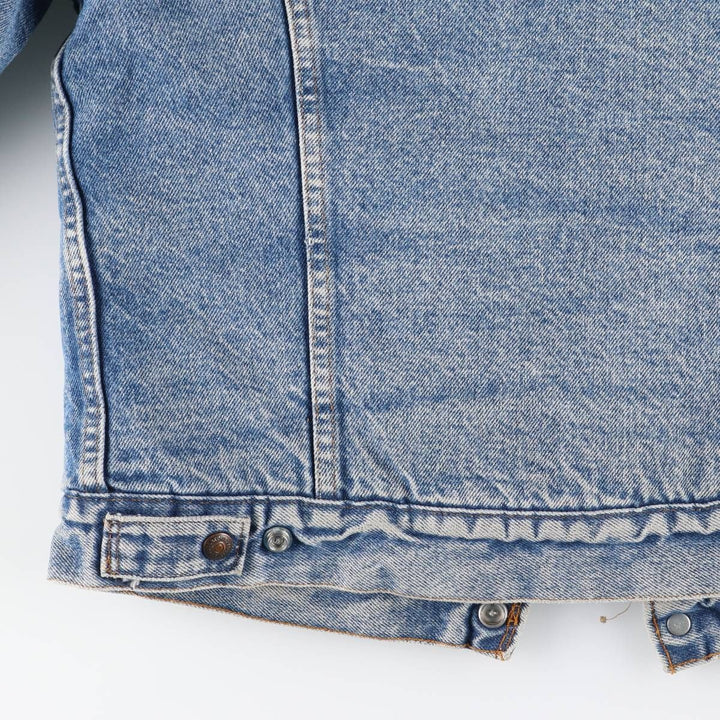 ~1990'S Levi's 70608-0216 Denim Boa Jacket, Made in USA, Men's Size M (Equivalent), Vintage cotton blue type Vintage Second Hand