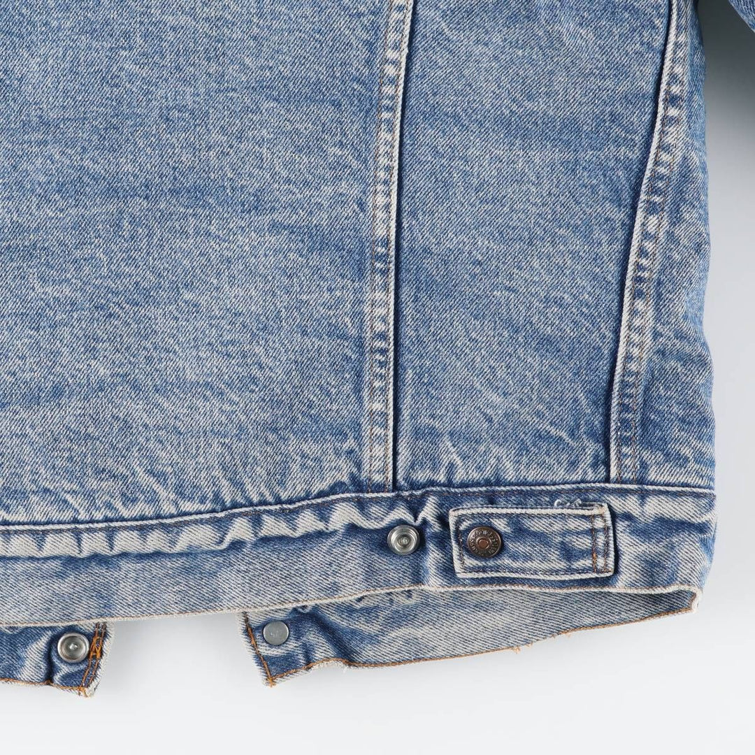 ~1990'S Levi's 70608-0216 Denim Boa Jacket, Made in USA, Men's Size M (Equivalent), Vintage cotton blue type Vintage Second Hand