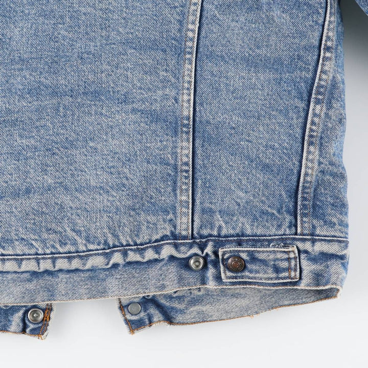 ~1990'S Levi's 70608-0216 Denim Boa Jacket, Made in USA, Men's Size M (Equivalent), Vintage cotton blue type Vintage Second Hand