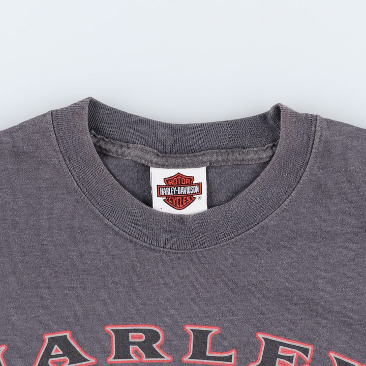 Harley-Davidson Eagle Pattern Motorcycle Bike T-shirt Men's L size cotton gray type Vintage Second Hand