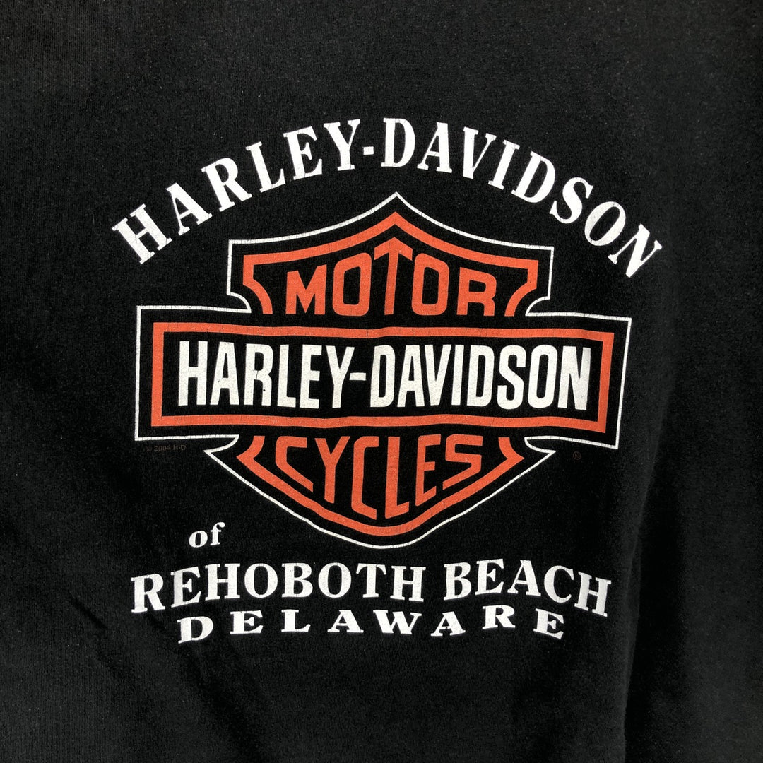 Harley-Davidson Fire Pattern Motorcycle Bike T-Shirt Made in USA Men's XXL cotton black type Vintage Second Hand