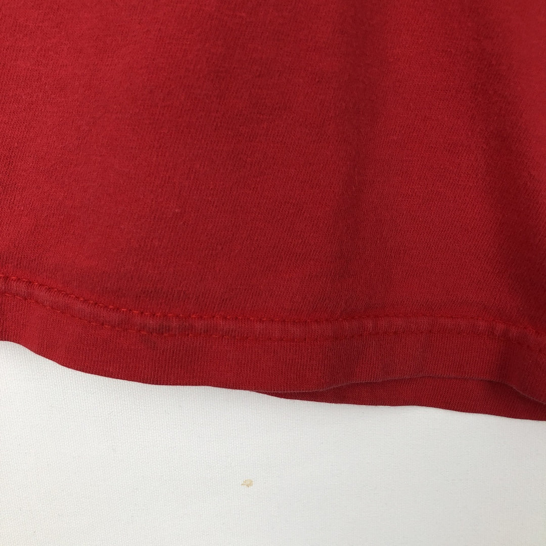 00'S Harley Davidson Eagle Pattern Stars and Stripes Motorcycle Bike T-Shirt Made in USA Men's L size cotton red type Vintage Second Hand