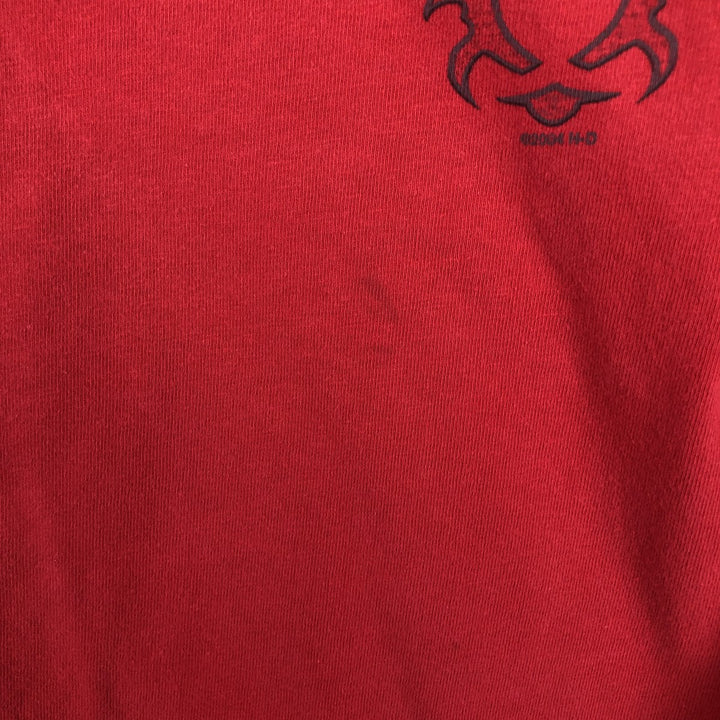 00'S Harley Davidson Eagle Pattern Stars and Stripes Motorcycle Bike T-Shirt Made in USA Men's L size cotton red type Vintage Second Hand