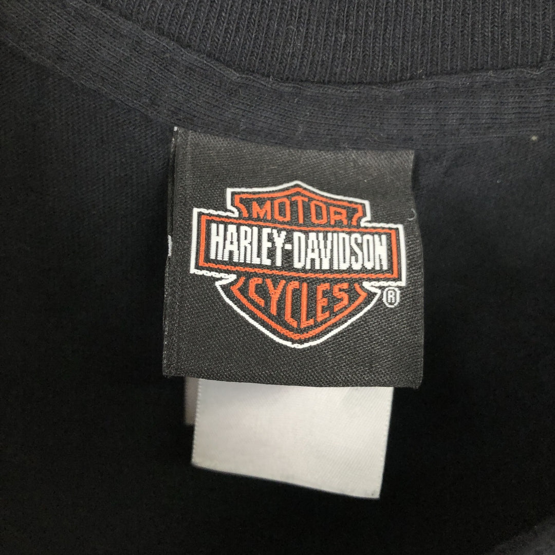 00'S Harley-Davidson Motorcycle Bike T-shirt Men's XL size cotton black type Vintage Second Hand