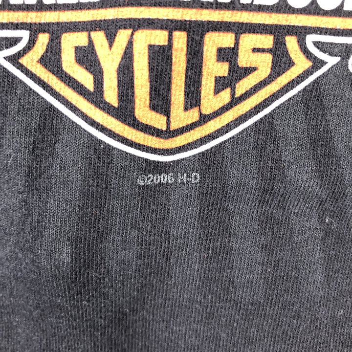 00'S Harley-Davidson Motorcycle Bike T-shirt Men's XL size unclear black type Vintage Second Hand