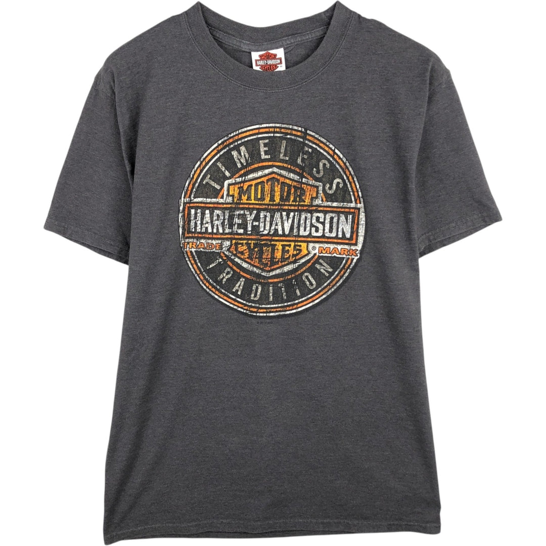Harley-Davidson Motorcycle Bike T-shirt, Men's Medium cotton Charcoal Vintage Second Hand