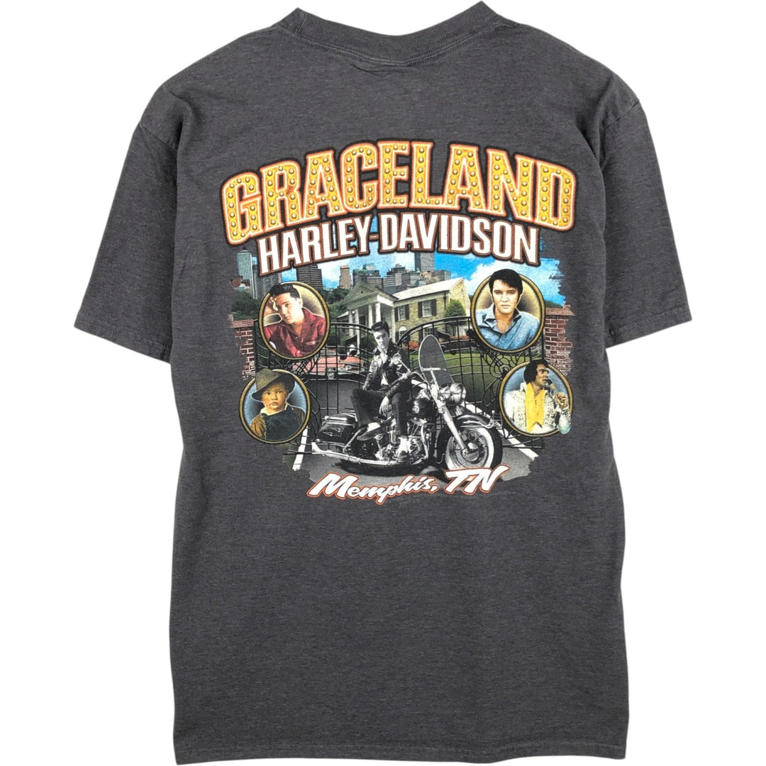 Harley-Davidson Motorcycle Bike T-shirt, Men's Medium cotton Charcoal Vintage Second Hand