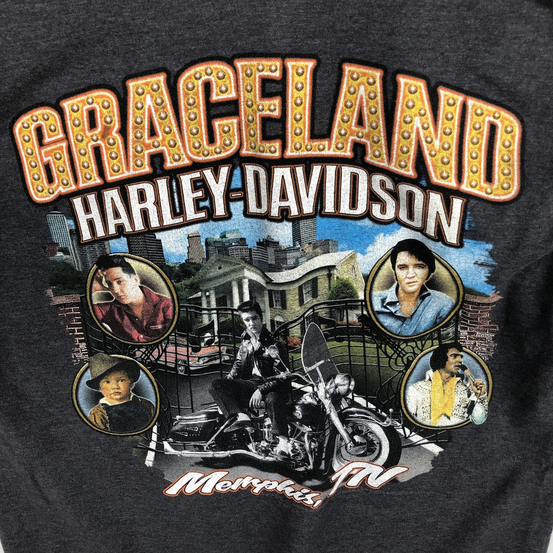 Harley-Davidson Motorcycle Bike T-shirt, Men's Medium cotton Charcoal Vintage Second Hand