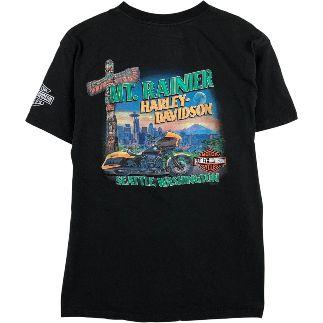 Harley-Davidson Motorcycle Bike T-shirt, Men's Medium cotton black type Vintage Second Hand