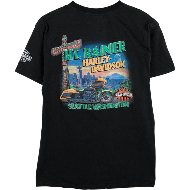 Harley-Davidson Motorcycle Bike T-shirt, Men's Medium cotton black type Vintage Second Hand