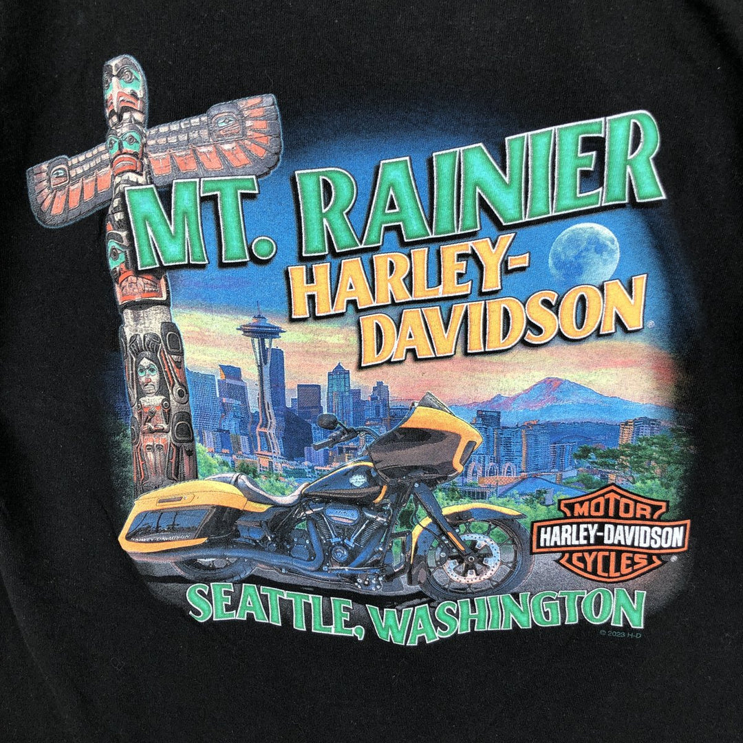 Harley-Davidson Motorcycle Bike T-shirt, Men's Medium cotton black type Vintage Second Hand