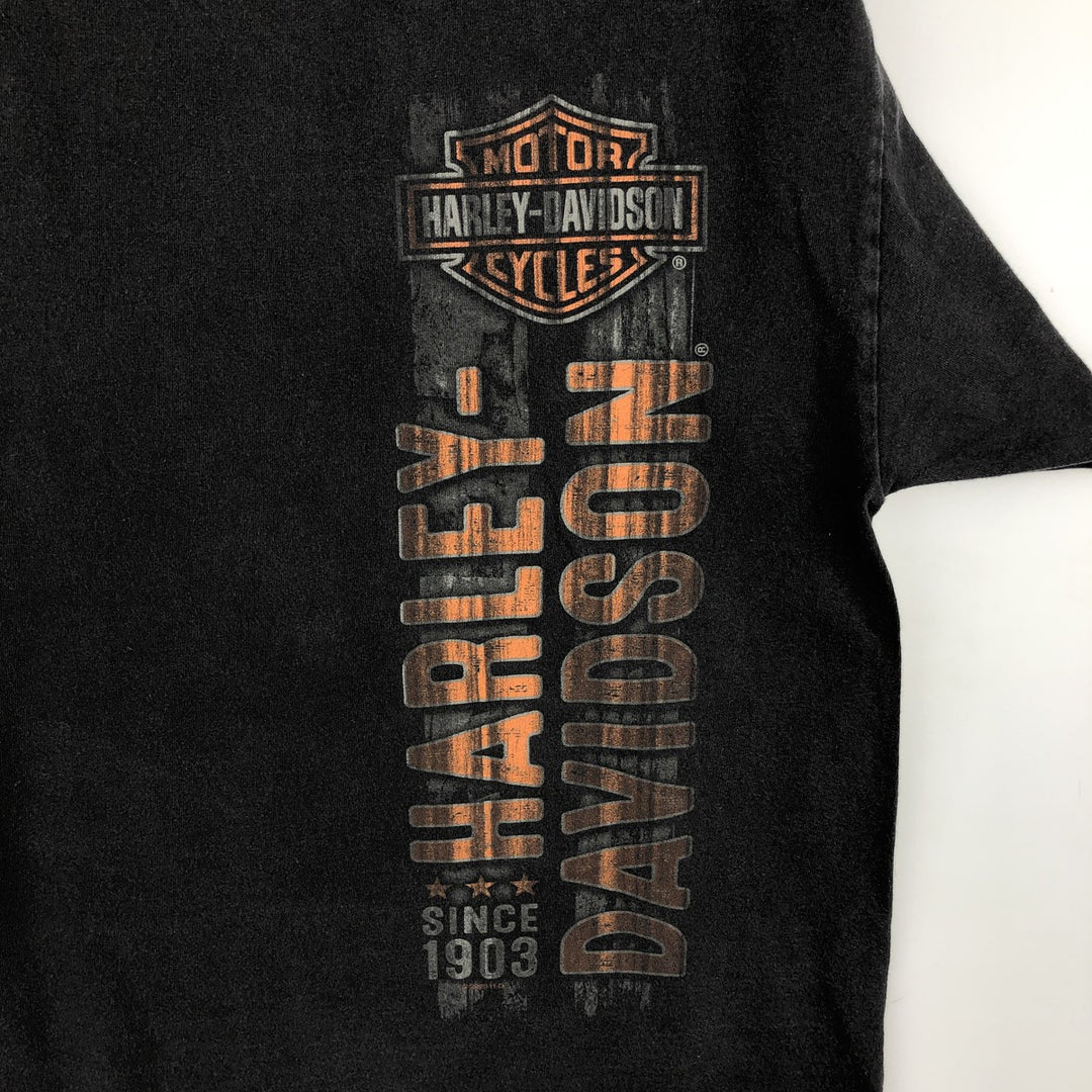 Harley-Davidson Motorcycle Bike T-shirt, Men's XL size unclear black type Vintage Second Hand