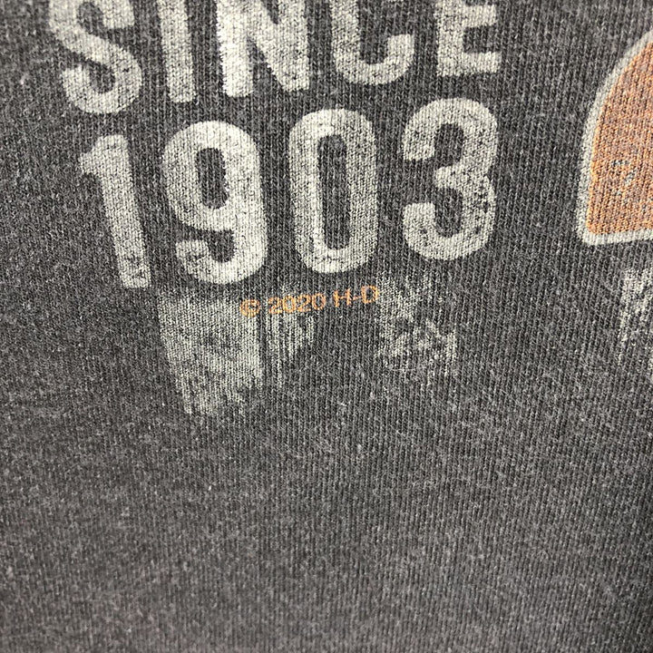 Harley-Davidson Motorcycle Bike T-shirt, Men's XL size unclear black type Vintage Second Hand