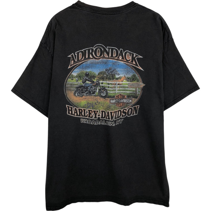 Harley-Davidson Skull Pattern Eagle Pattern Motorcycle T-Shirt Men's XXL Equivalent cotton black type Vintage Second Hand