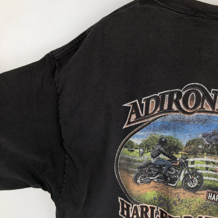 Harley-Davidson Skull Pattern Eagle Pattern Motorcycle T-Shirt Men's XXL Equivalent cotton black type Vintage Second Hand