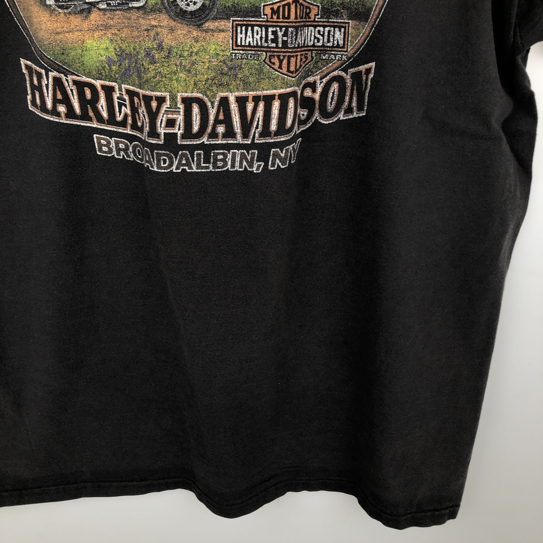 Harley-Davidson Skull Pattern Eagle Pattern Motorcycle T-Shirt Men's XXL Equivalent cotton black type Vintage Second Hand