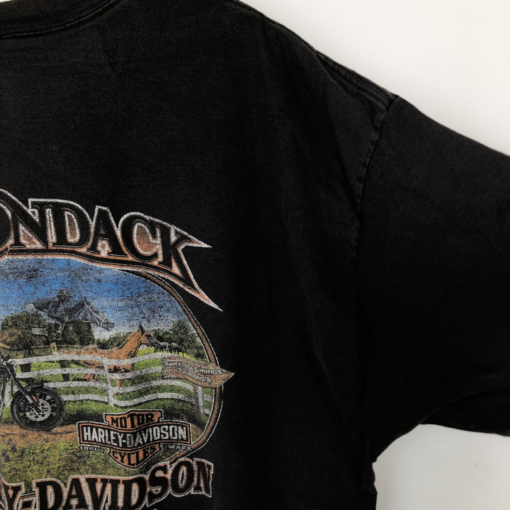 Harley-Davidson Skull Pattern Eagle Pattern Motorcycle T-Shirt Men's XXL Equivalent cotton black type Vintage Second Hand