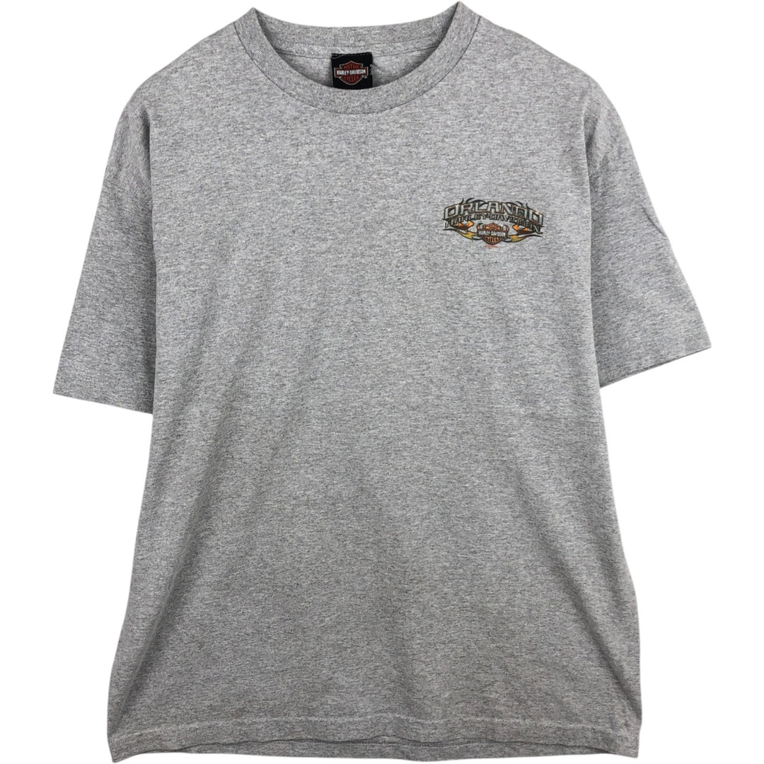 Harley-Davidson Motorcycle Bike T-shirt, Men's XL size unclear gray type Vintage Second Hand