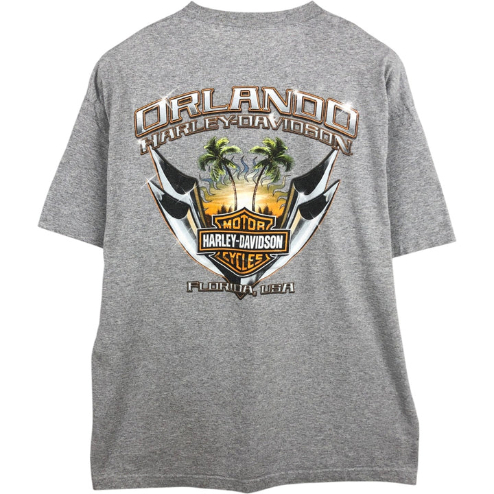 Harley-Davidson Motorcycle Bike T-shirt, Men's XL size unclear gray type Vintage Second Hand