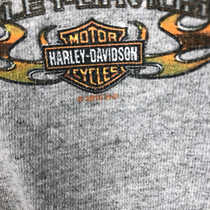 Harley-Davidson Motorcycle Bike T-shirt, Men's XL size unclear gray type Vintage Second Hand
