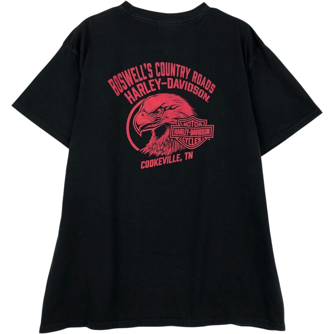 Harley-Davidson Eagle Pattern Motorcycle Bike T-shirt Men's XL cotton black type Vintage Second Hand