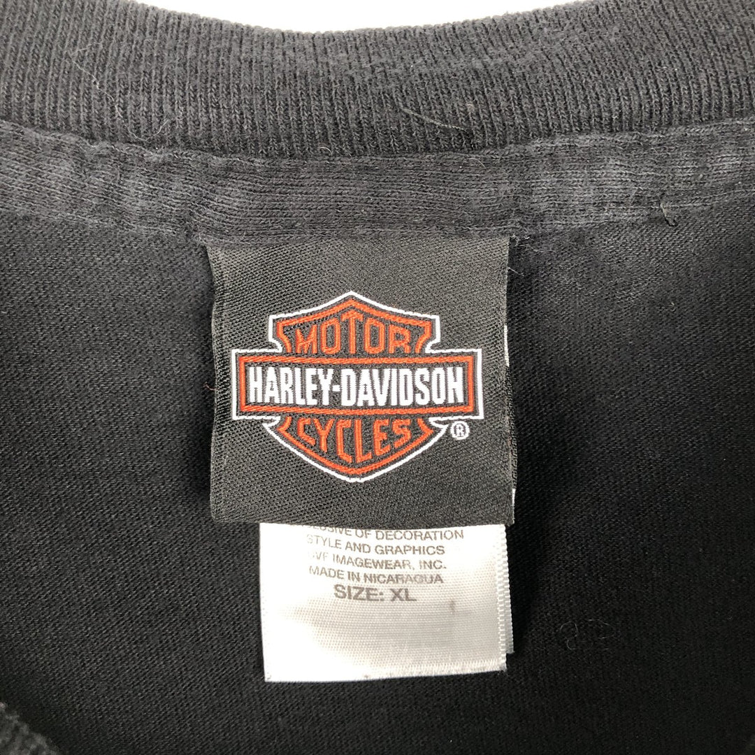 Harley-Davidson Eagle Pattern Motorcycle Bike T-shirt Men's XL cotton black type Vintage Second Hand